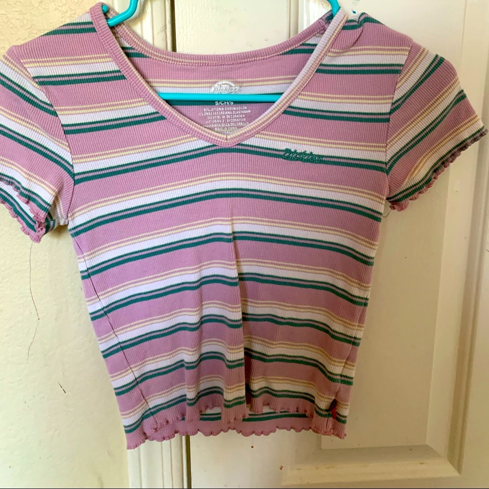Dickies striped crop top